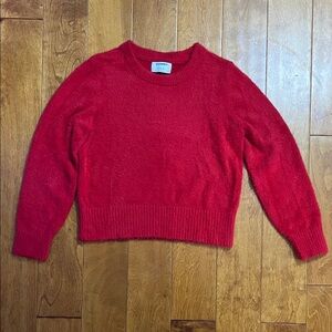 Old Navy Robbie Red Crew Neck Sweater Size L Soft Festive Holiday Valentine’s